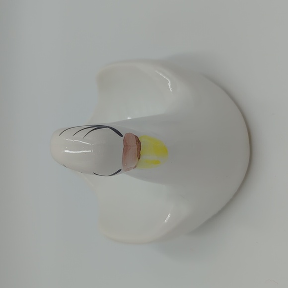 Vintage Swan Soap Dish 5 Inch White Shiny Ceramic Trinket Dish Decorative - Picture 3 of 11